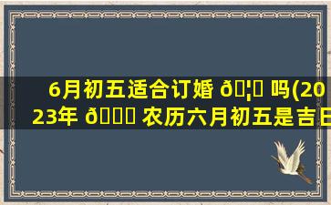 6月初五适合订婚 🦁 吗(2023年 🐈 农历六月初五是吉日吗)